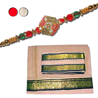 "Rakhi with Dhoti - code RSH09 - Click here to View more details about this Product